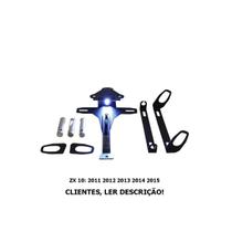 Suporte Placa Articulado Zx10 Zx10 2011 2012 2013 2014 2015 C/ Luz Placa - LEG SPEED