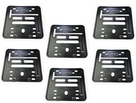 Suporte Placa Moto Moldura Medida Mercosul Contran - 6 Peças