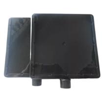 Suporte Placa Sinalização Pedestal Preto Plástico Kit 4