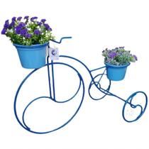 Suporte Plantas Bicicleta personalização na cor Azul - 2 Vasos. Suporte Plantas Bicicleta personalização na cor Azul - 2 Vasos.