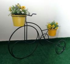 Suporte Plantas Bicicleta Preta - 2 vasos - Shoppingnet
