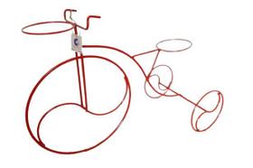 Suporte Plantas Bicicleta Vermelha - 2 vasos