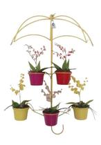 Suporte Plantas Guarda chuva 95x60 Amarelo 5 Vasos jardim vertical parede