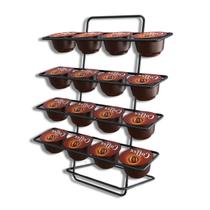 Suporte Porta 16 Cápsulas Café Dolce Gusto Linha Black Aço Epóxi Preto Stolf