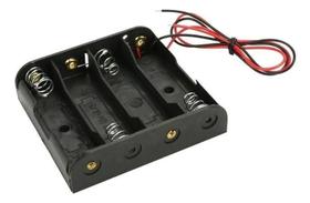 Suporte Porta 4 Pilhas Aa Com Rabicho - Para Projetos Suporte Porta 4 Pilhas Aa Com Rabicho - Para Projetos