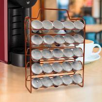 Suporte Porta 50 Cápsulas Nespresso Cobre Plug Lar Organização e Sofisticação para Seu Cantinho do Café