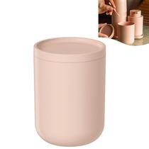 Suporte Porta Algodão e Cotonete Bold Organizador Bancada Pia Banheiro Rosa Fosco - PAL 100 Ou