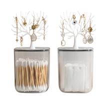 Suporte Porta Algodão Organizador Acrílico Cotonete Discos Maquiagem