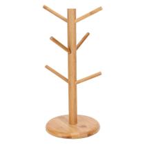 Suporte Porta Canecas De Madeira Escorredor Copo Bambu Xicaras Taças Descanso Organizador Cozinha