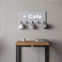 Suporte Porta Canecas e Xícaras MDF Branco Mais Café P03C Branco - Ahazzo Móveis