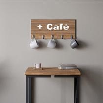 Suporte Porta Canecas e Xícaras MDF Castanho Mais Café P03C Branco - Ahazzo Móveis