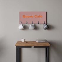 Suporte Porta Canecas e Xícaras MDF Rose Café P01F Laranja - Ahazzo Móveis