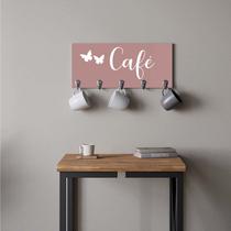 Suporte Porta Canecas e Xícaras MDF Rose Café P14C Branco - Ahazzo Móveis