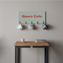 Suporte Porta Canecas e Xícaras MDF Verde Café P01A Vermelho - Ahazzo Móveis