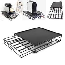 Suporte Porta Cápsulas Gaveta Base Cafeteira 40 Nespresso Metal Preto Yeet Suporte Porta Cápsulas Gaveta Base Cafeteira 40 Nespresso Metal Preto Yeet