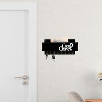 Suporte Porta Chaves Parede Mdf Multiuso Cadê Chave