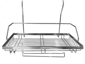 Suporte Porta Condimento E Papel Toalha com Barra De Metal e ganchos Suporte Porta Condimento E Papel Toalha com Barra De Metal e ganchos