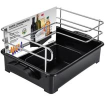 Suporte Porta Condimentos Temperos Azeite Vinagre Sal Preto Organizador Cozinha Bancada Multiuso Utimil