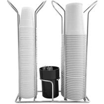 Suporte Porta Copo Descartáveis 80ml e 200ml Organizador Para Colherzinha