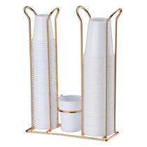 Suporte Porta Copos Descartáveis 200/50/80ml Mexedor Cozinha Cobre Rose Gold - 1153RG Future