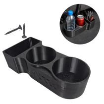 Suporte Porta Copos Duplo Automotivo Console Central 2 Compartimentos Lata Garrafa Porta Objetos