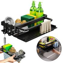 Suporte Porta Detergente Esponja Cozinha Banheiro Pano Sabão Pia Linha Premium