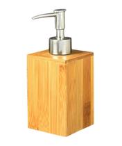 Suporte Porta Dispenser Sabonete Liquido Bambu Banheiro Saboneteira Lavabo Peças Bancada