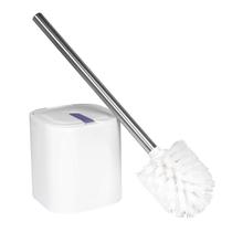 Suporte Porta Escova Sanitária Branco Para Higienização Limpeza Banheiro Lavabo Vaso Sanitário Com Tampa Fechada Inteligente