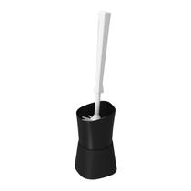 Suporte Porta Escova Sanitária Vaso Privada Limpeza Banheiro Square Preto - 10431 Coza Suporte Porta Escova Sanitária Vaso Privada Limpeza Banheiro Square Preto - 10431 Coza