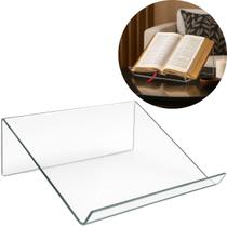 Suporte Porta Livro Biblia Premium 3mm Leitura Aparador Decoração Acrílico Cristal Transparente - Jg Artesanato
