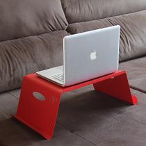 Suporte Porta Notebook/PC - Café Cama/Sofá - Alumínio Vermelho