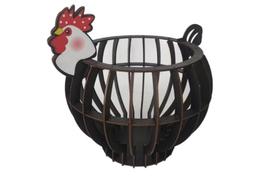Suporte Porta Ovo Cesto Formato Galinha MDF Enfeite Decoração Cozinha Bandeja Organizador
