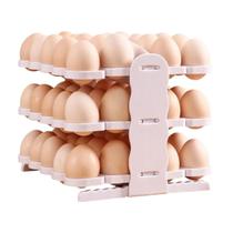 Suporte Porta Ovos 60 Ovos 3 Andares Organizador Guarda Ovo Geladeira Bancada Mesa Armario Cozinha Dobravel Armazenamento