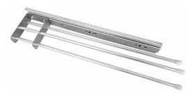 Suporte Porta Pano De Pratos Triplo Deslizante Jomer 8613 Suporte Porta Pano De Pratos Triplo Deslizante Jomer 8613
