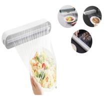 Suporte porta papel filme aluminio cortador embutido organizador dispenser cozinha embalagem alimentos pvc portatil sem Suporte porta papel filme aluminio cortador embutido organizador dispenser cozinha embalagem alimentos pvc portatil sem