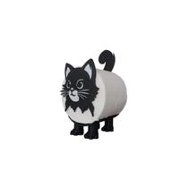 Suporte Porta Papel Higiênico 3d Enfeite Banheiro Gato Pet