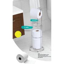 Suporte - Porta Papel Higiênico Com Dispenser Class Chão N1022 Niquelart
