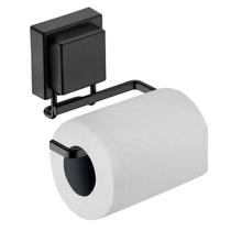 Suporte Porta Papel Higiênico com Ventosa Preto Fosco 12,5cm - FUTURE