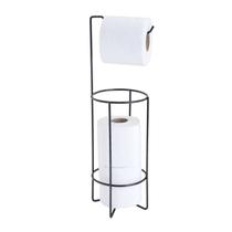 Suporte Porta Papel Higiênico de Chão 4 Rolos Banheiro Aramado Preto Fosco - 16/5 Azzo Suporte Porta Papel Higiênico de Chão 4 Rolos Banheiro Aramado Preto Fosco - 16/5 Azzo