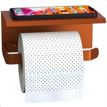 Suporte Porta Papel Higiênico De Parede Rose Gold Max Suporte Porta Papel Higiênico De Parede Rose Gold Max