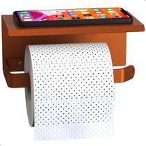 Suporte Porta Papel Higiênico De Parede Rose Gold Max Suporte Porta Papel Higiênico De Parede Rose Gold Max