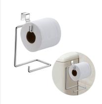 Suporte Porta Papel Higienico Duplo Aramado Para Caixa Acoplada Cromado Aço