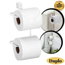 Suporte Porta Papel Higiênico Duplo Banheiro Para Caixa Acoplada Cromado Aramado Para Dois Rolos Suporte Porta Papel Higiênico Duplo Banheiro Para Caixa Acoplada Cromado Aramado Para Dois Rolos