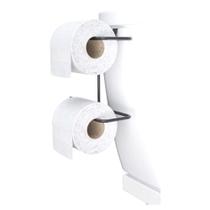 Suporte Porta Papel Higiênico Duplo Caixa Acoplada - Preto Suporte Porta Papel Higiênico Duplo Caixa Acoplada - Preto