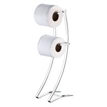Suporte Porta Papel Higiênico Duplo Chão Banheiro Lavabo Aço Cromado - 1030 Future
