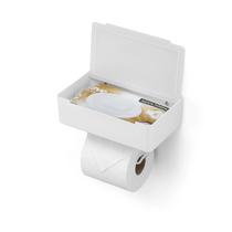 Suporte Porta Papel Higiênico Lenço Umedecido Celular 3 Em 1 Sem Furo Fita Adesiva 3M Arthi