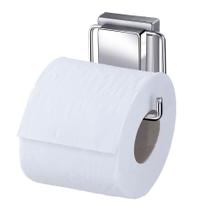 Suporte Porta Papel Higiênico Papeleira Nicho Banheiro Cromado de Parede com Ventosa Sem Furos Arthi