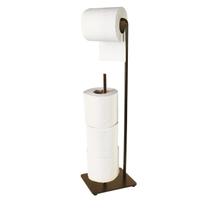 Suporte Porta Papel Higiênico Para 4 Rolos Banheiro Cor Café - 2373CF Future
