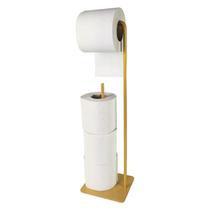 Suporte Porta Papel Higiênico Para 4 Rolos Banheiro Dourado Fosco - 2373DO Future Suporte Porta Papel Higiênico Para 4 Rolos Banheiro Dourado Fosco - 2373DO Future