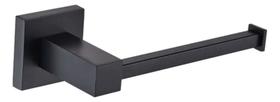 Suporte Porta Papel Higiênico Reto Papeleira Inox Quadrada Cor Preto Suporte Porta Papel Higiênico Reto Papeleira Inox Quadrada Cor Preto